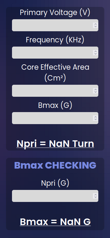 Ferrite-Transformer-Turns-Calculation